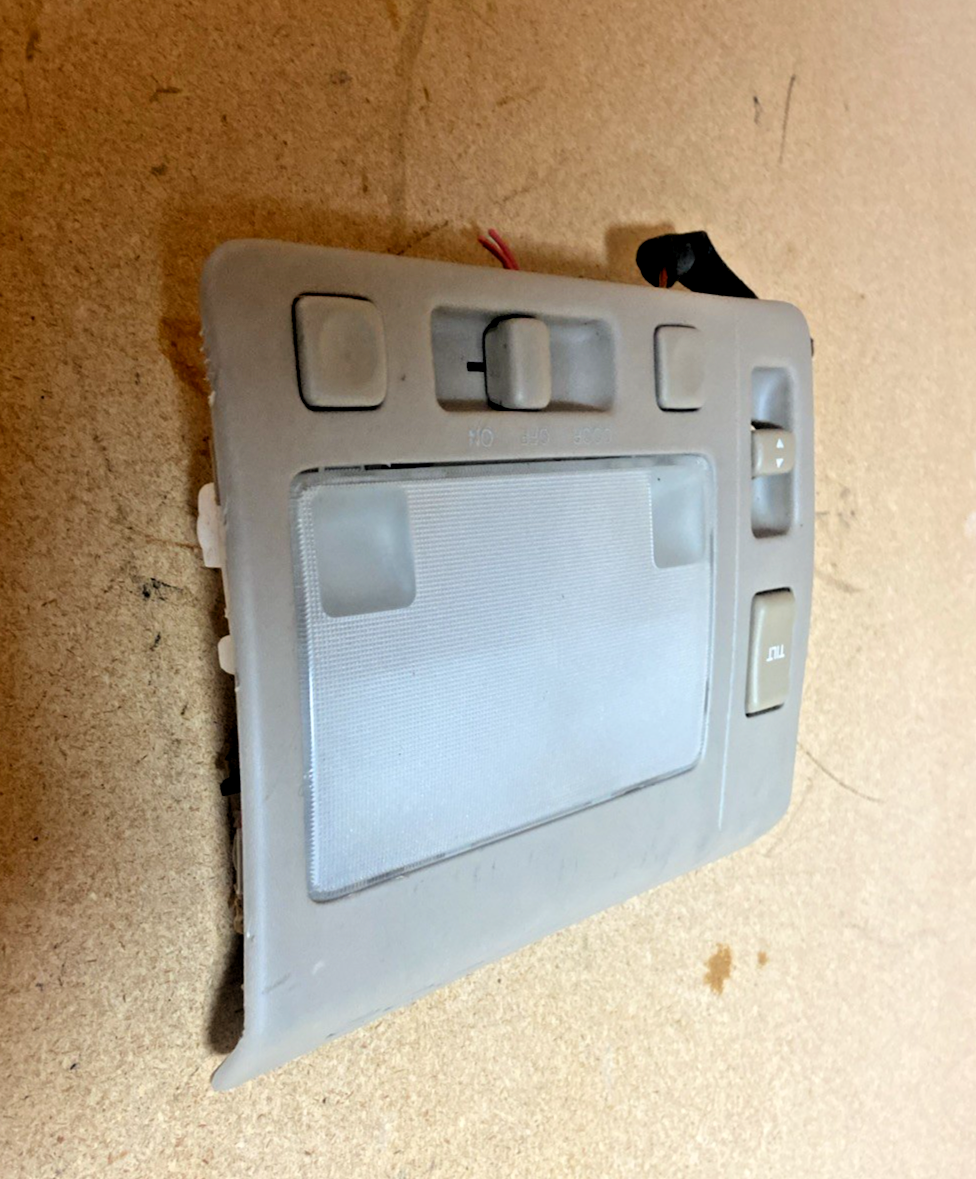 98-00 Lexus LS 400 Overhead Console w Dome Light and Sunroof Control Switches