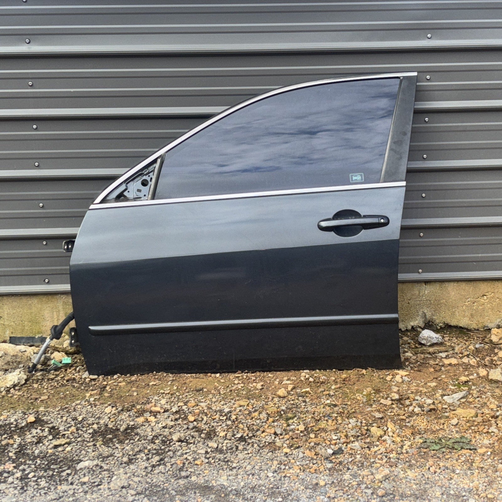 2004 Honda Accord LEFT DRIVER SIDE FRONT DOOR SHELL Gray with Door panel