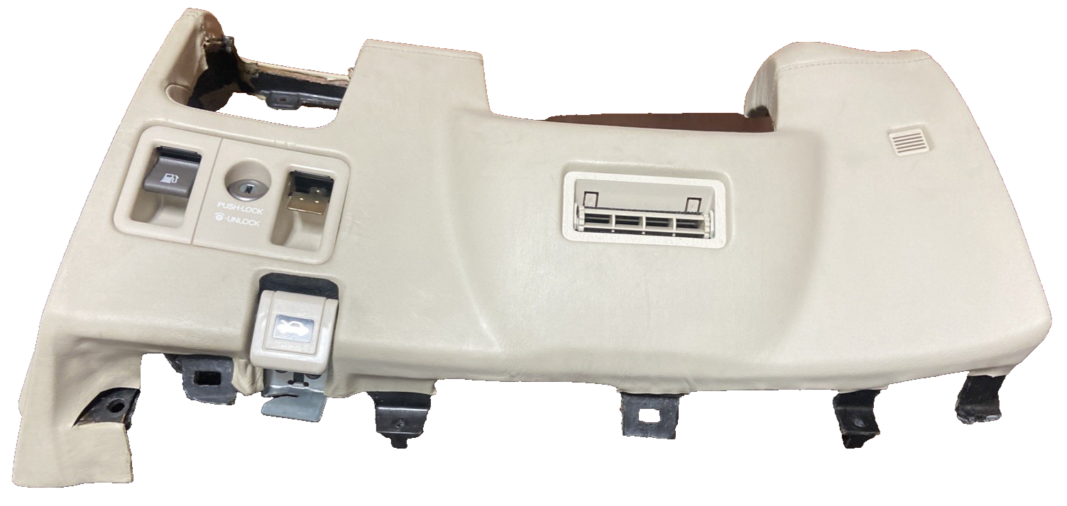 01-03 LEXUS LS430 DRIVER LEFT LOWER DASH KNEE BEZEL TAN WITH SWITCH PANEL OEM