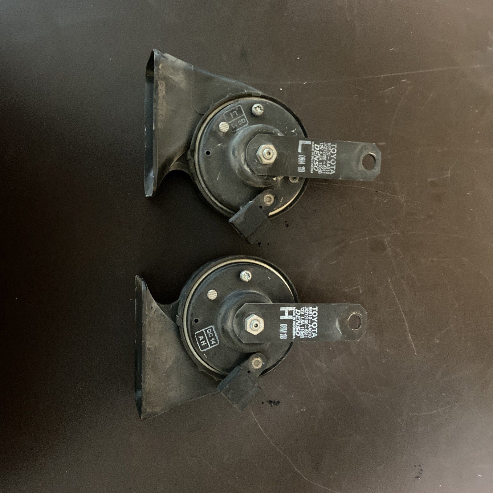 2011-2022 TOYOTA AVALON LEFT RIGHT HIGH LOW TONE HORN SET OF 2 86510-AA010