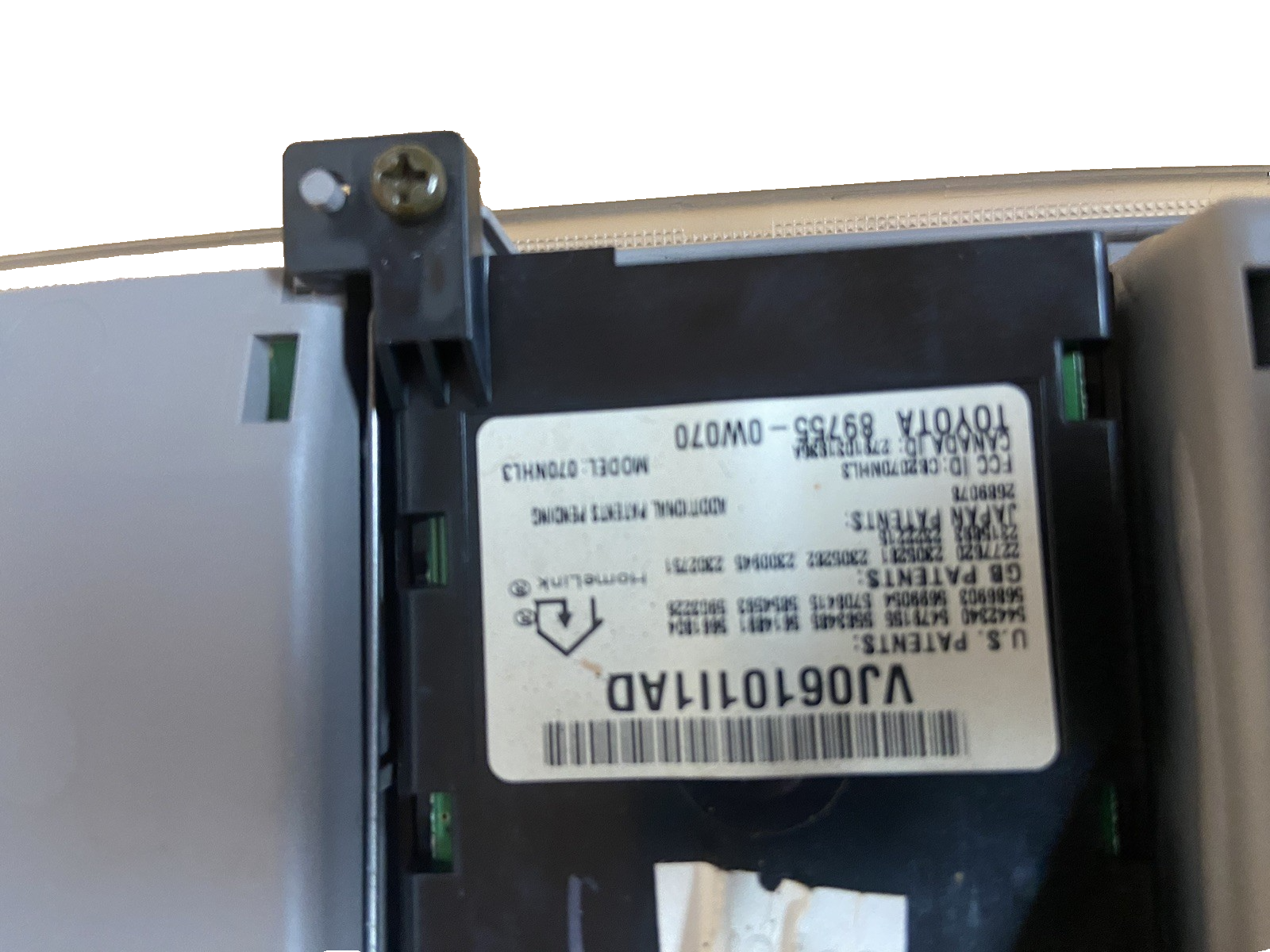 2002-03 Lexus ES300 Consola de Techo Cúpula, Luces de Mapa, Control de Techo Solar Gris