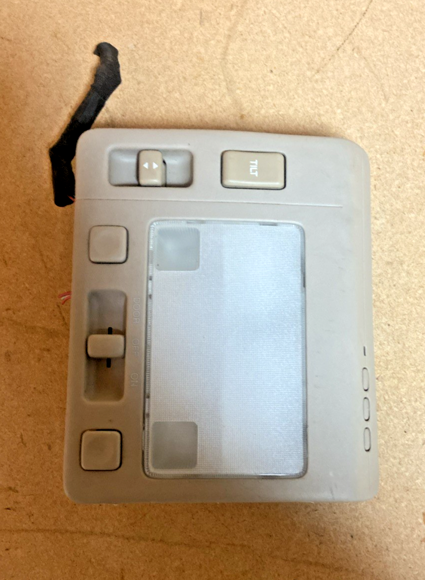 98-00 Lexus LS 400 Overhead Console w Dome Light and Sunroof Control Switches