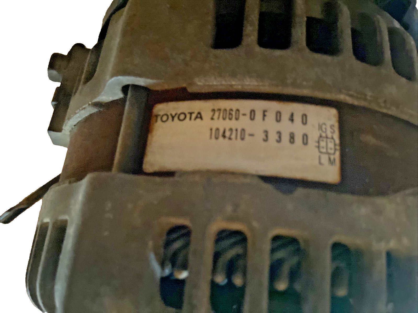 2003 Toyota Tundra Alternator 104210-3380, 27060-0F040