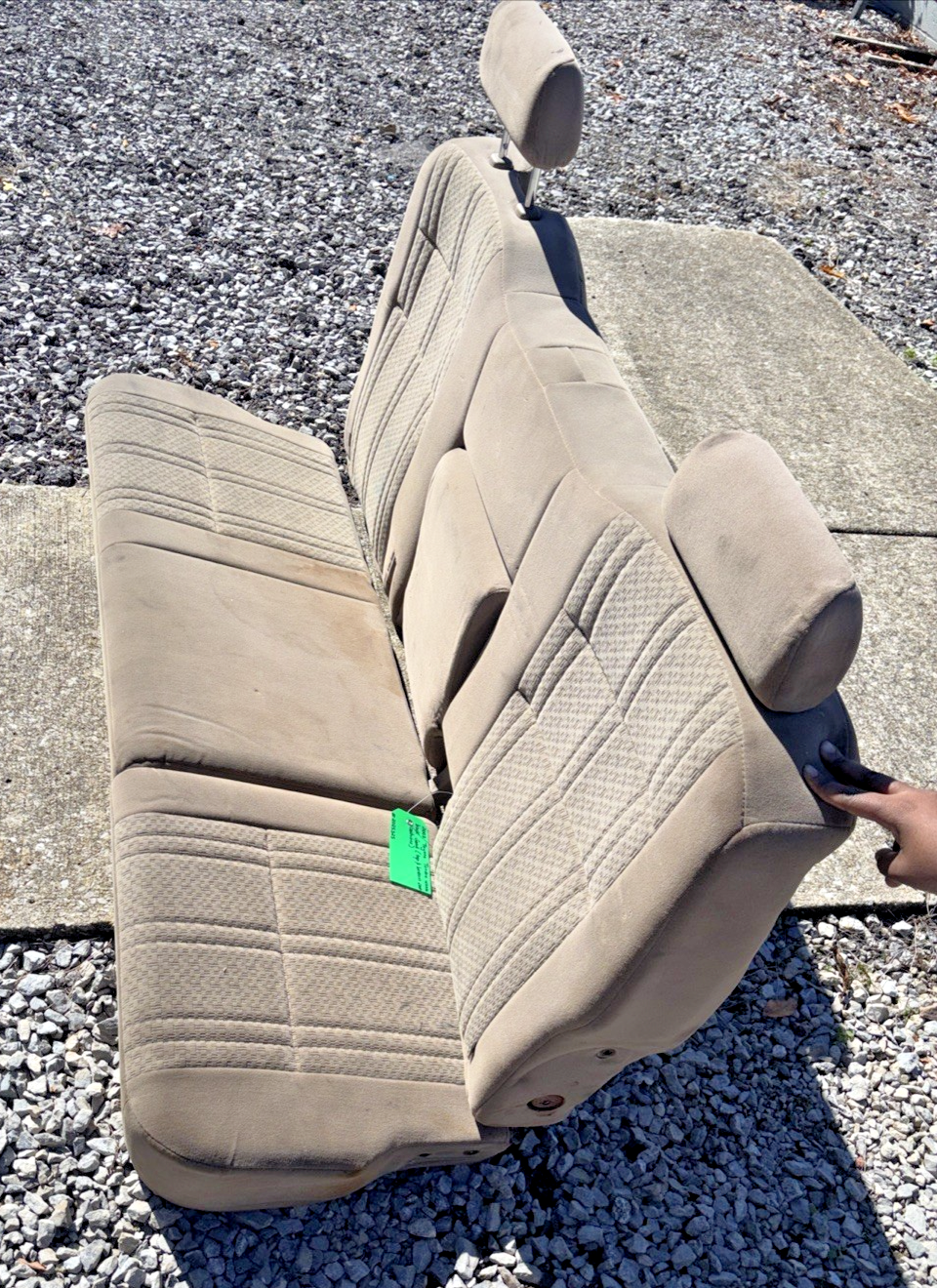 2000-2003 TOYOTA TUNDRA SR5 ACCESS CAB REAR SEAT BENCH CLOTH ASSY OEM Tan