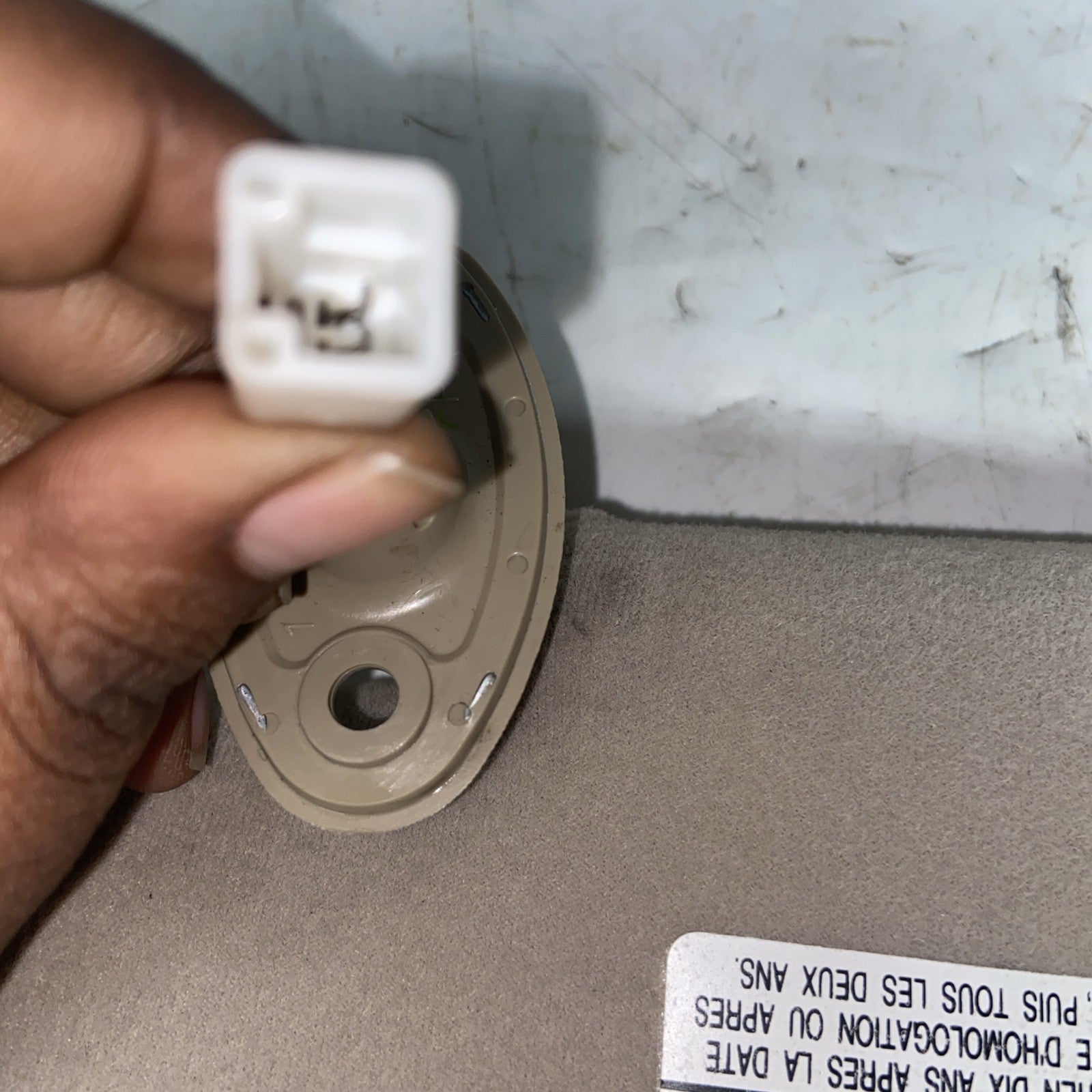 1998-2000 Lexus LS 400 Right Passenger Sun Visor Tan