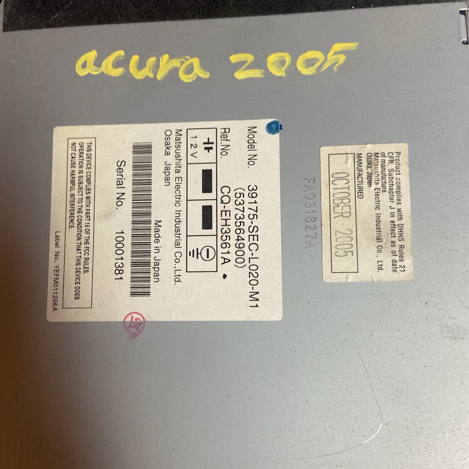 2006-2008 Acura TSX OEM Radio Stereo And CD Receiver Unit