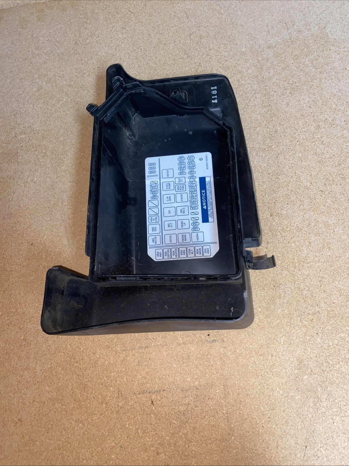1995-2000 Lexus LS 400 Fuse and Relay Block Upper Cover with Caution Plate OEM