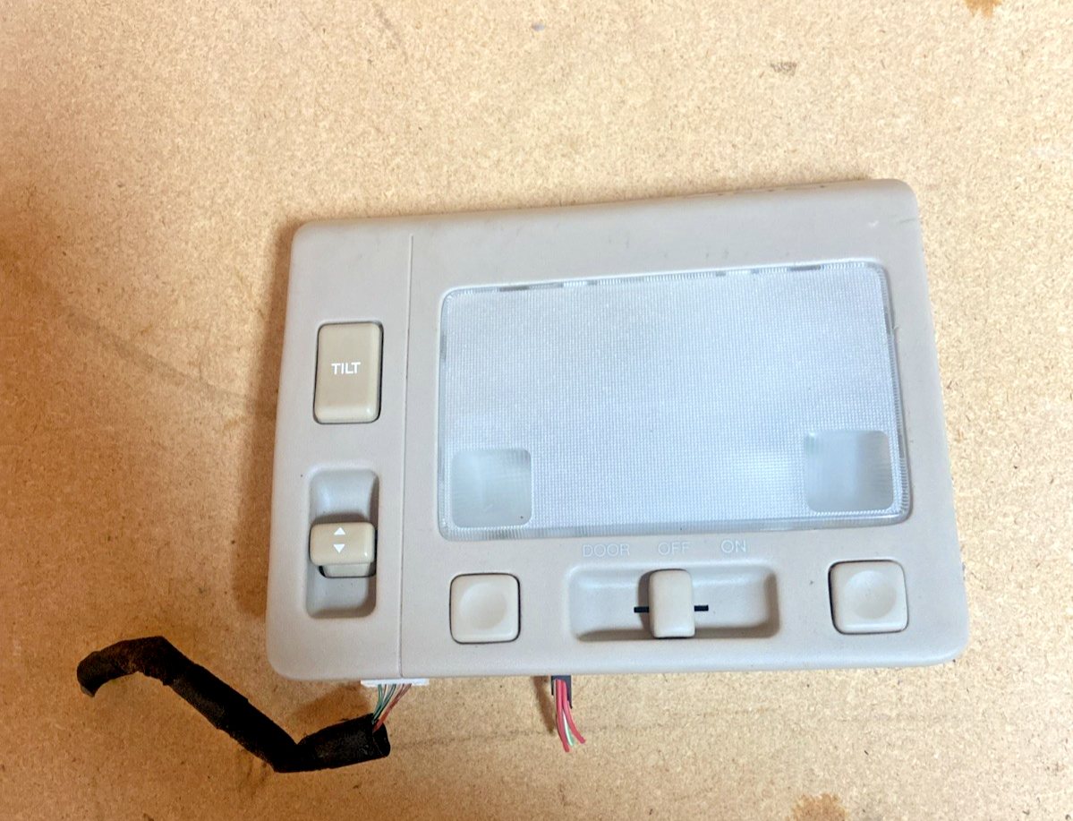 98-00 Lexus LS 400 Overhead Console w Dome Light and Sunroof Control Switches