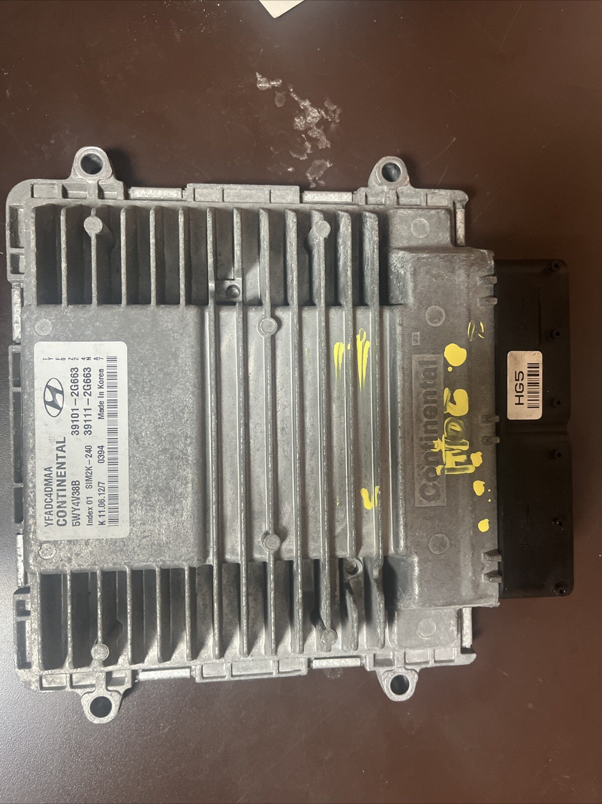 2011-14 Hyundai Sonata 2.4L ECM Engine Computer Control Module PCM 39101-2G663