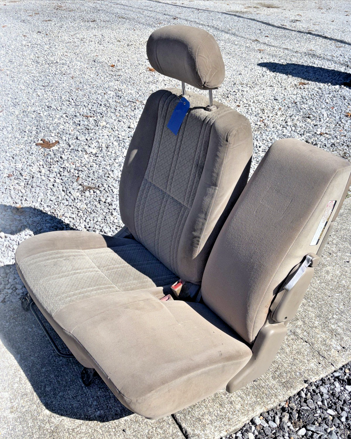 00-04 TOYOTA TUNDRA Passenger Front Seat Bench Split 60/40 Cloth Manual TAN