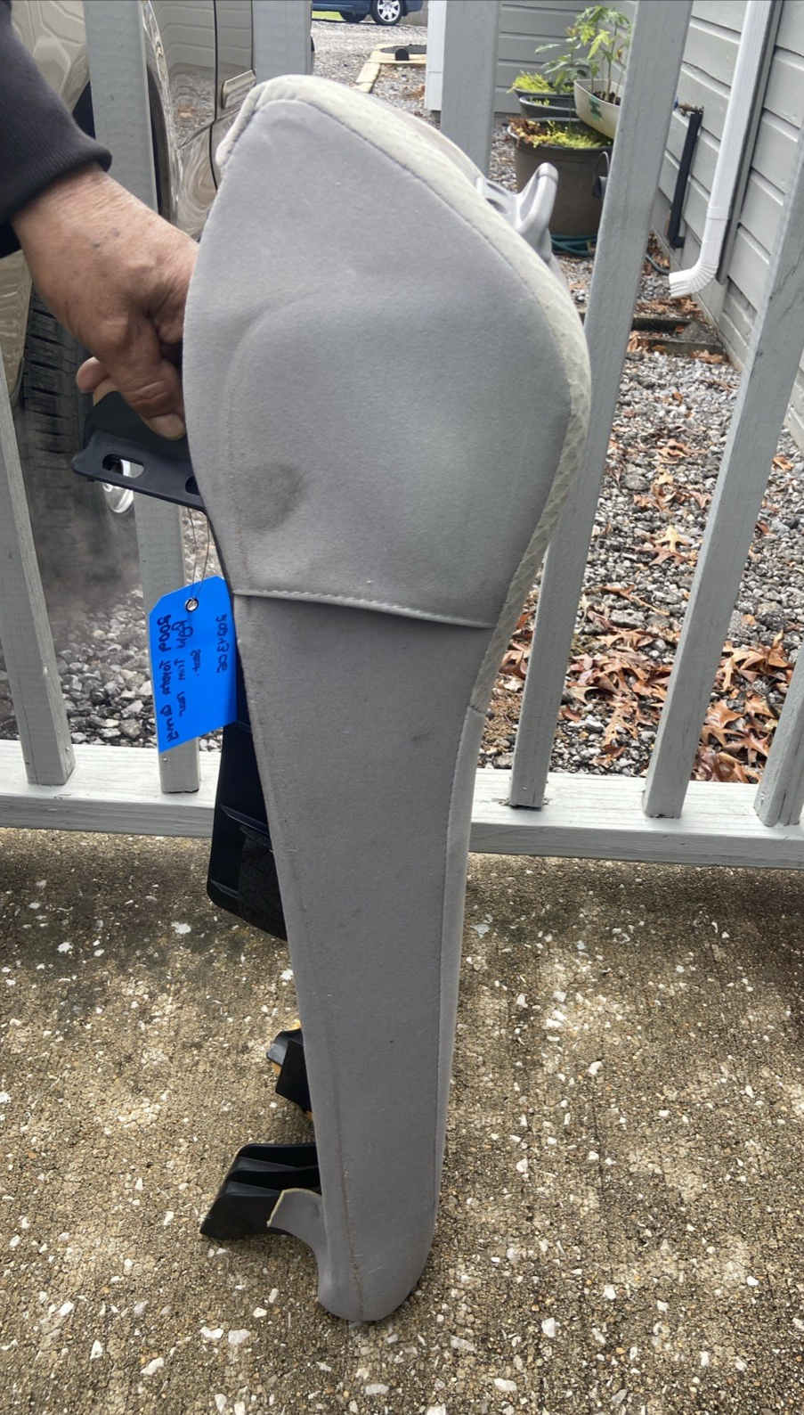 2007-2011 TOYOTA CAMRY Right Passenger Side Rear Seat Bolster Cloth Gray
