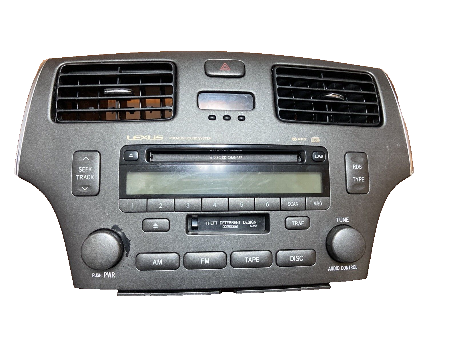 2004 Lexus ES 300 Radio Receiver And Control Face Panel With Dual Air Vents