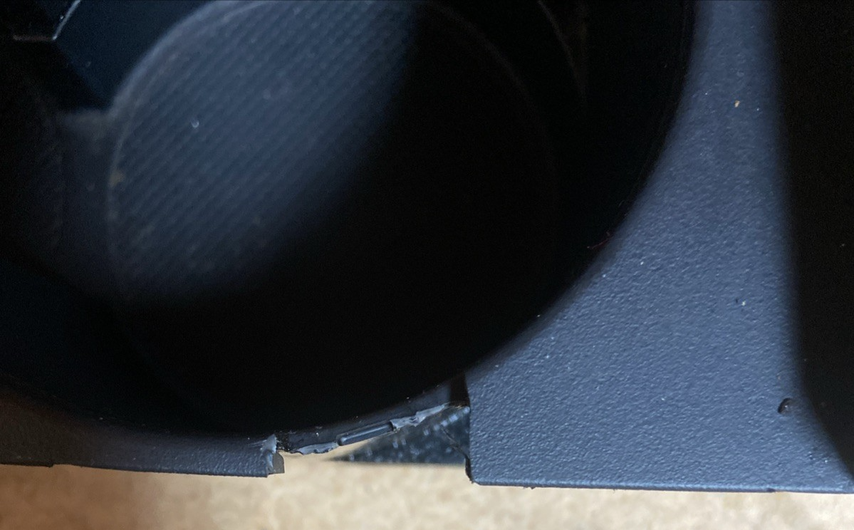 2006 Acura TSX Black Center Console Shifter Bezel And Cup Holder( Small Chip)