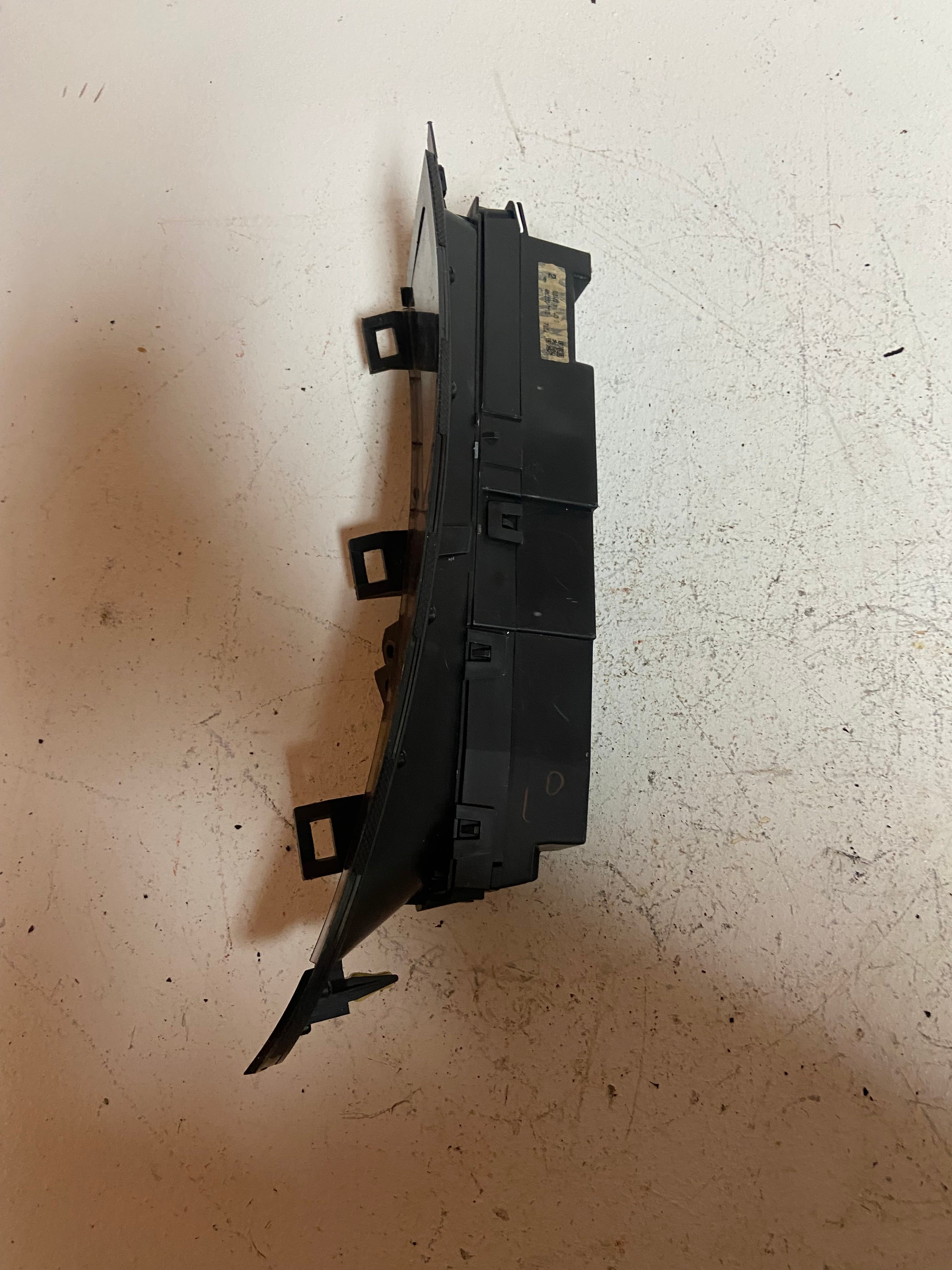 Black display screen control module with side mounting ears and bracket