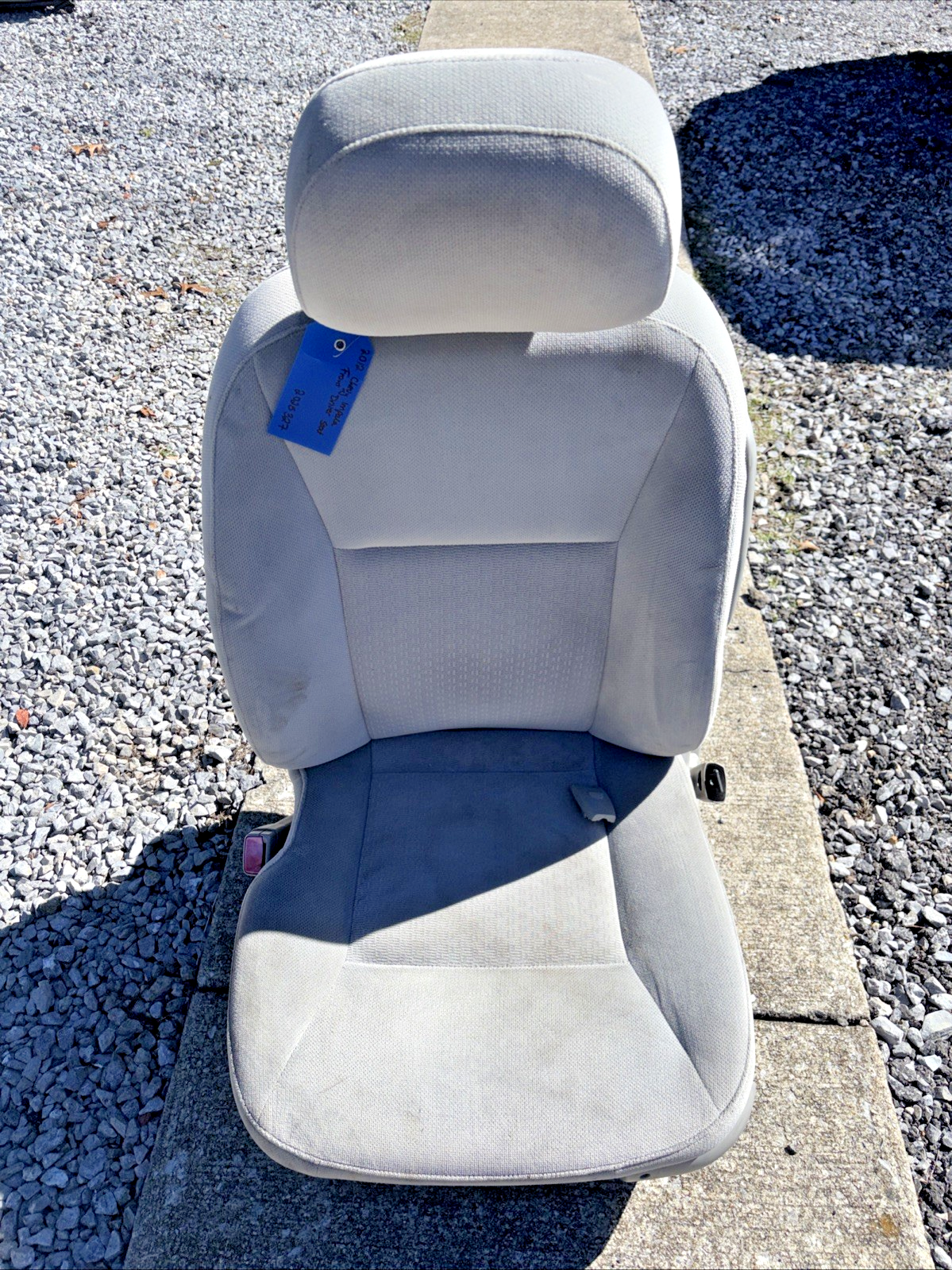 2009-2016 Chevrolet Impala Front Left Driver Seat Cloth Gray OEM