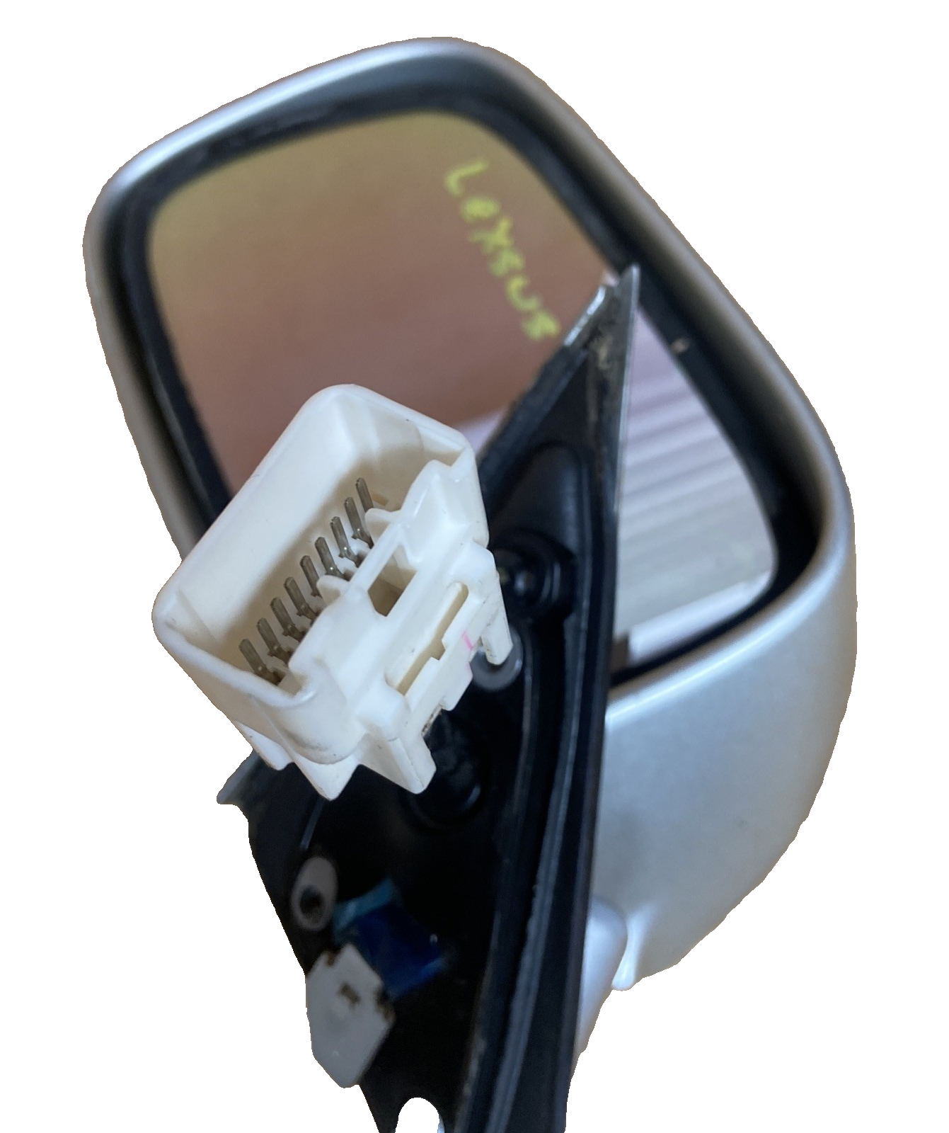 1998-2000 LEXUS LS400 Espejo lateral eléctrico térmico antideslumbrante del lado del conductor OEM Plata