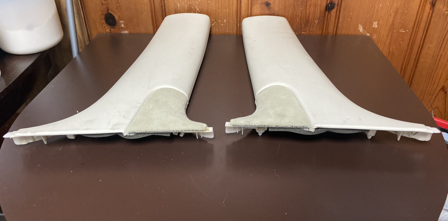 01-03 LEXUS LS430 UCF30 SET OF 2 CENTER B PILLAR LOWER TRIM COVER PANEL OEM