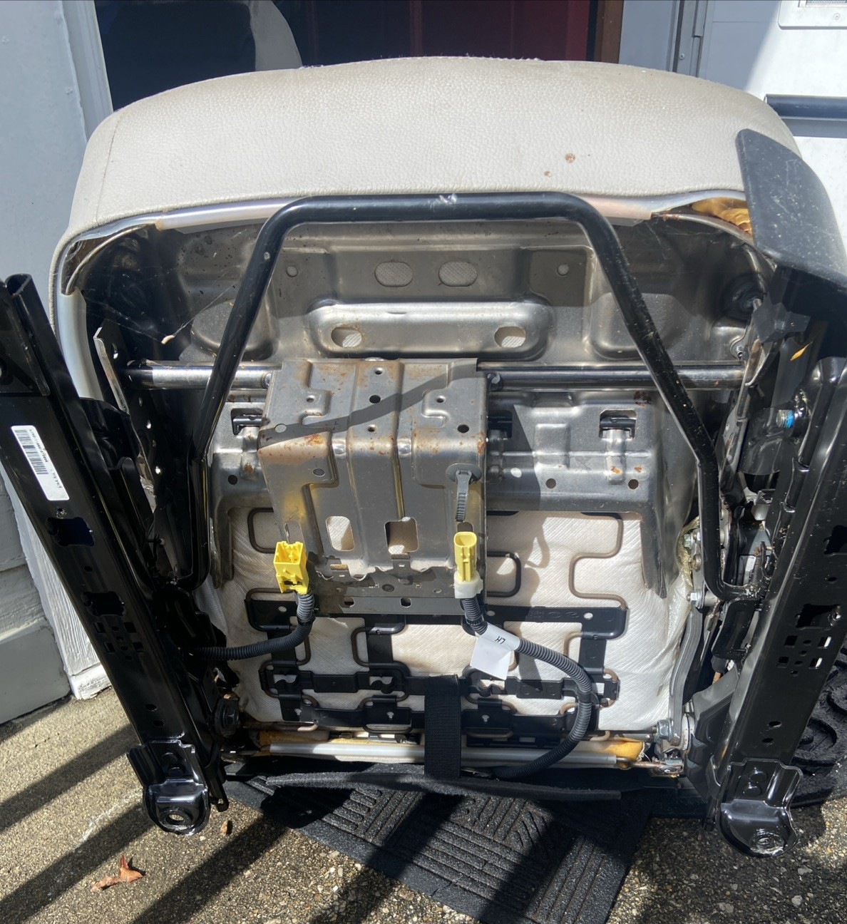 2012-2015 Hyundai Veloster Asiento delantero izquierdo del conductor de tela gris