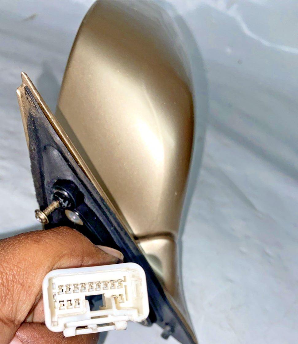 1998-2000 Lexus LS 400 Espejo lateral izquierdo del lado del conductor no retráctil OEM Dorado