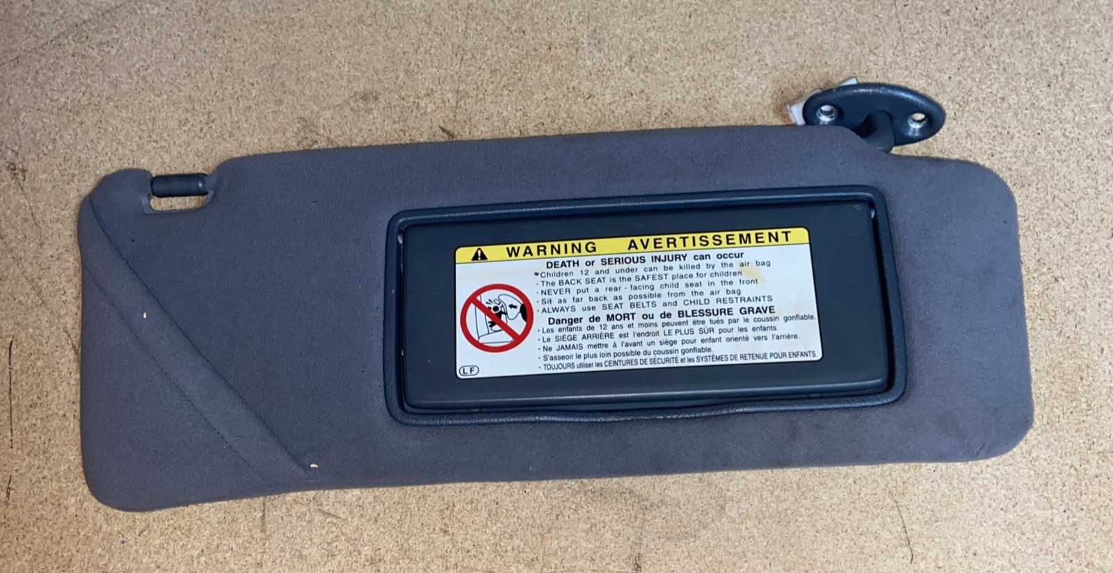 1998-2000 LEXUS LS400 Right Passenger Sun Visor OEM 74320-50111