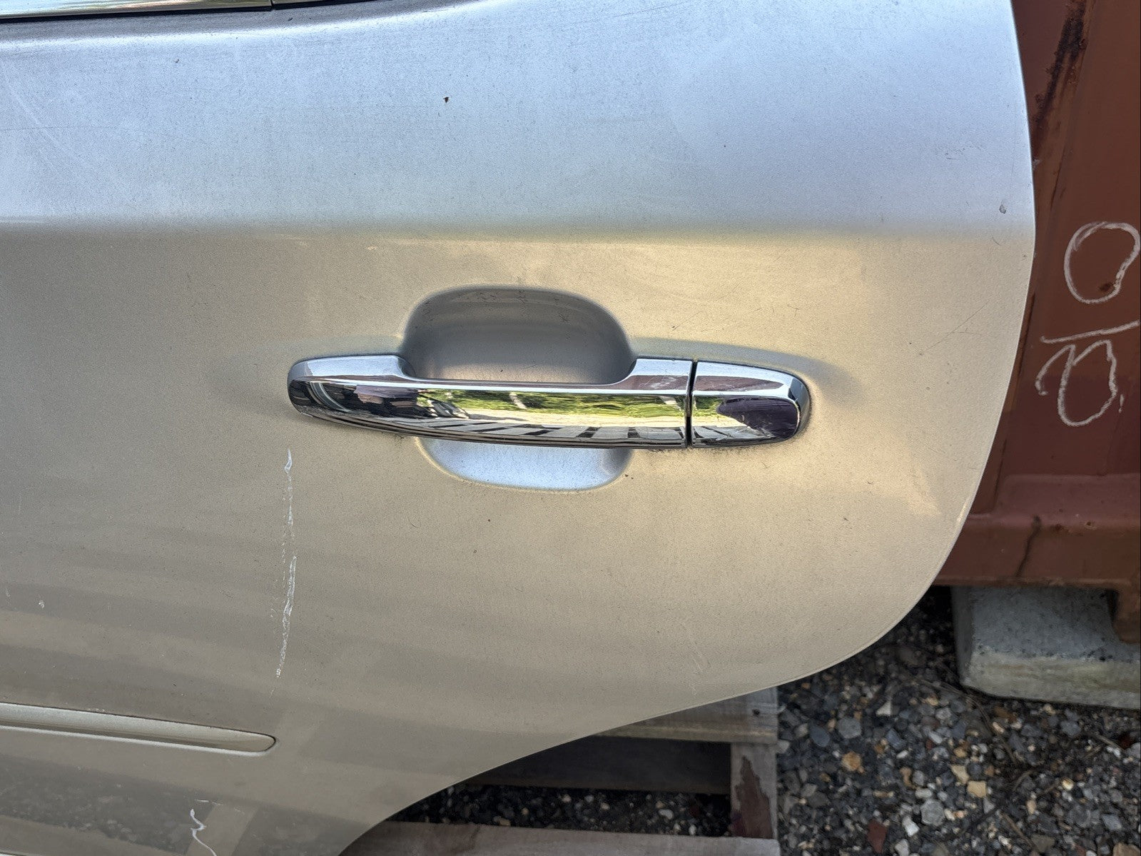 2002-2003 Lexus ES300 ES330 Carcasa de puerta trasera izquierda OEM plateada