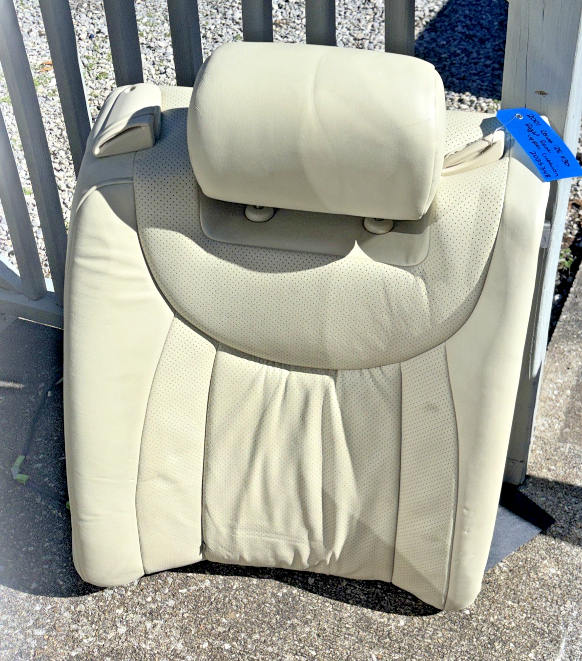 2001-2003 Lexus LS430 Rear Seat Upper Cushion Right Passenger Side Ivory OEM