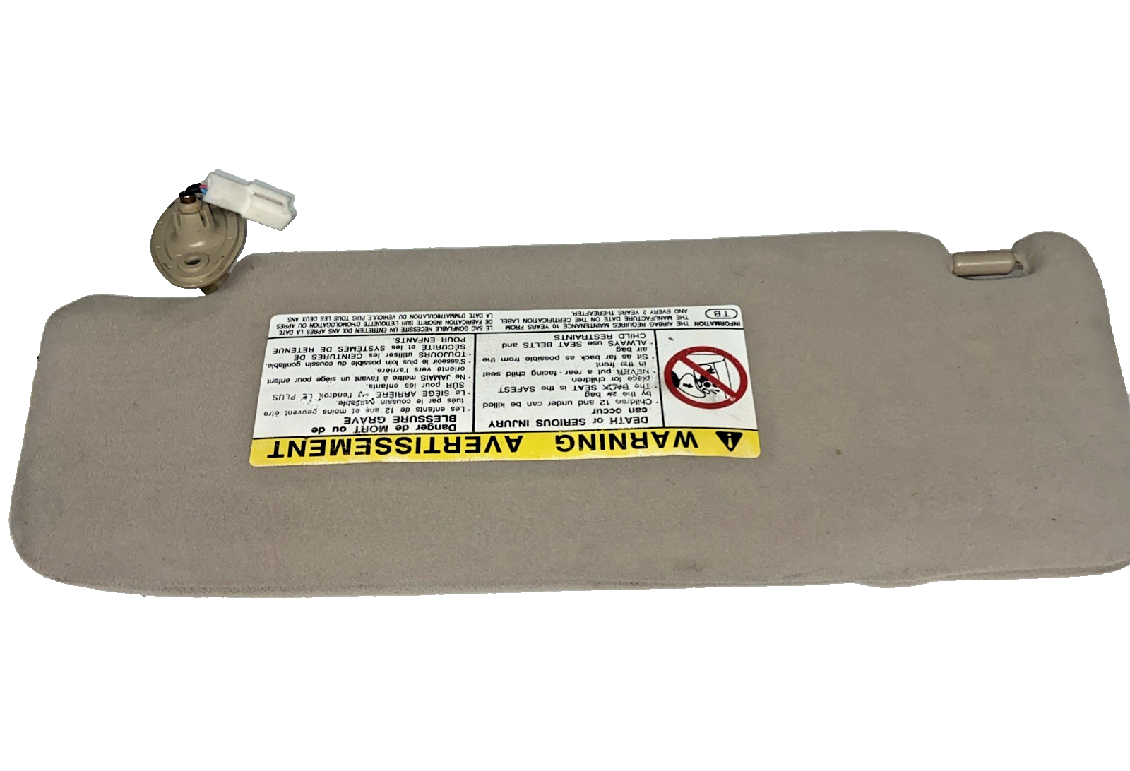 1998-2000 Lexus LS 400 Right Passenger Sun Visor Tan