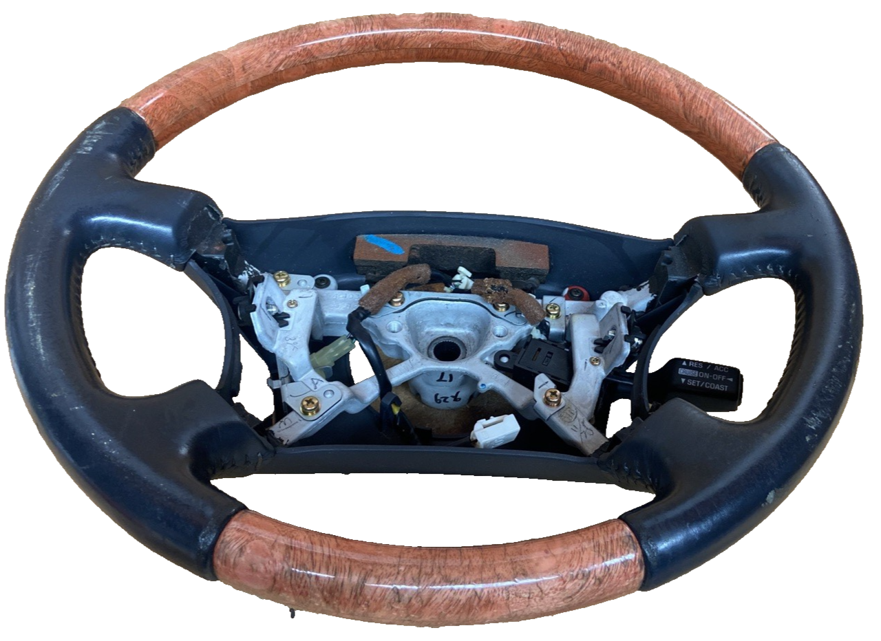 2000 Lexus LS 400 Steering Wheel With Cruise Control. Wood finish grain