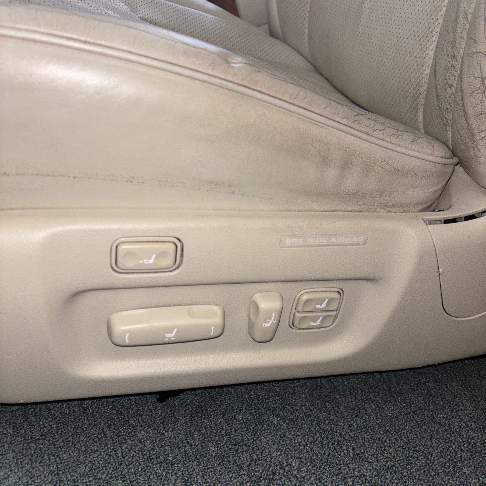 2001-2003 Lexus LS 430 Left Front Driver Side Seat Assembly Leather Tan