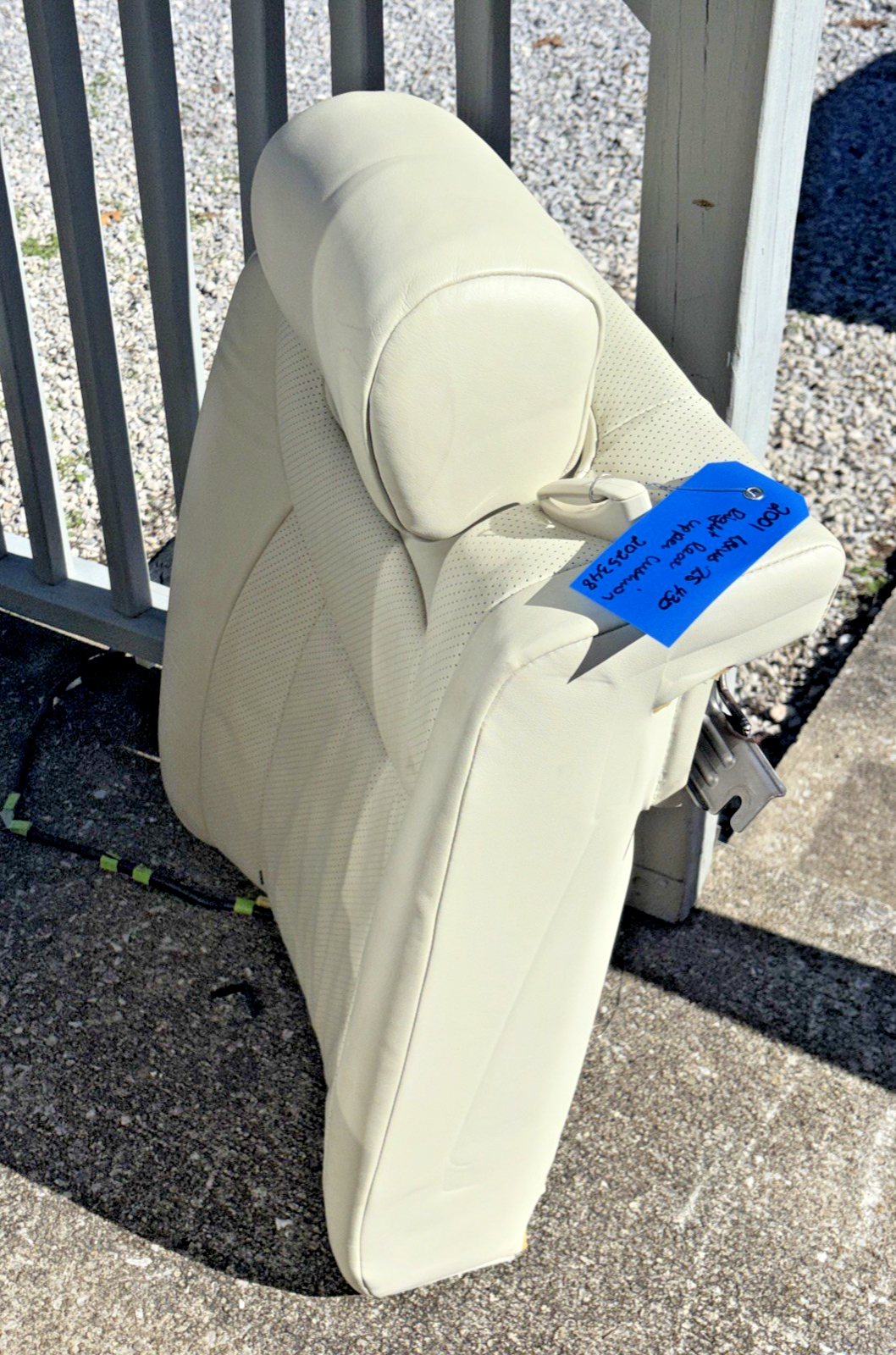 2001-2003 Lexus LS430 Rear Seat Upper Cushion Right Passenger Side Ivory OEM