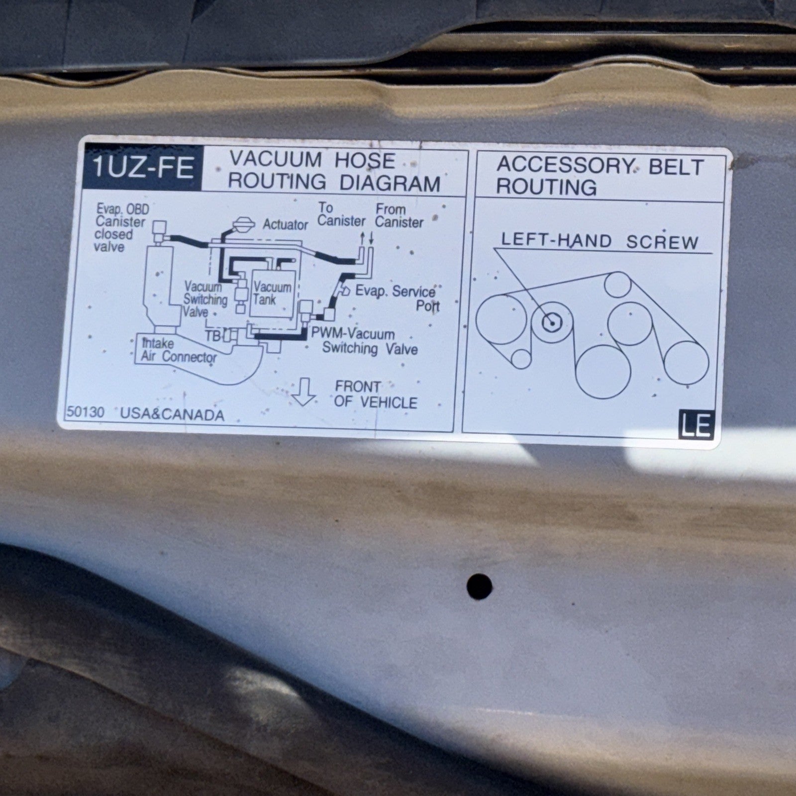1998-2000 LEXUS LS400 Front Hood Bonnet Shell Panel Cover Assembly OEM Silver