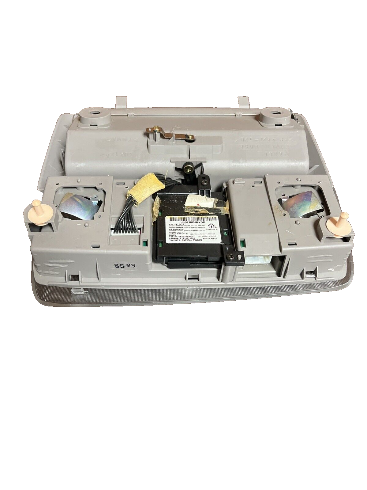 2004 Lexus ES330 Consola de techo gris para lámpara de techo corredizo con abridor de garaje OEM