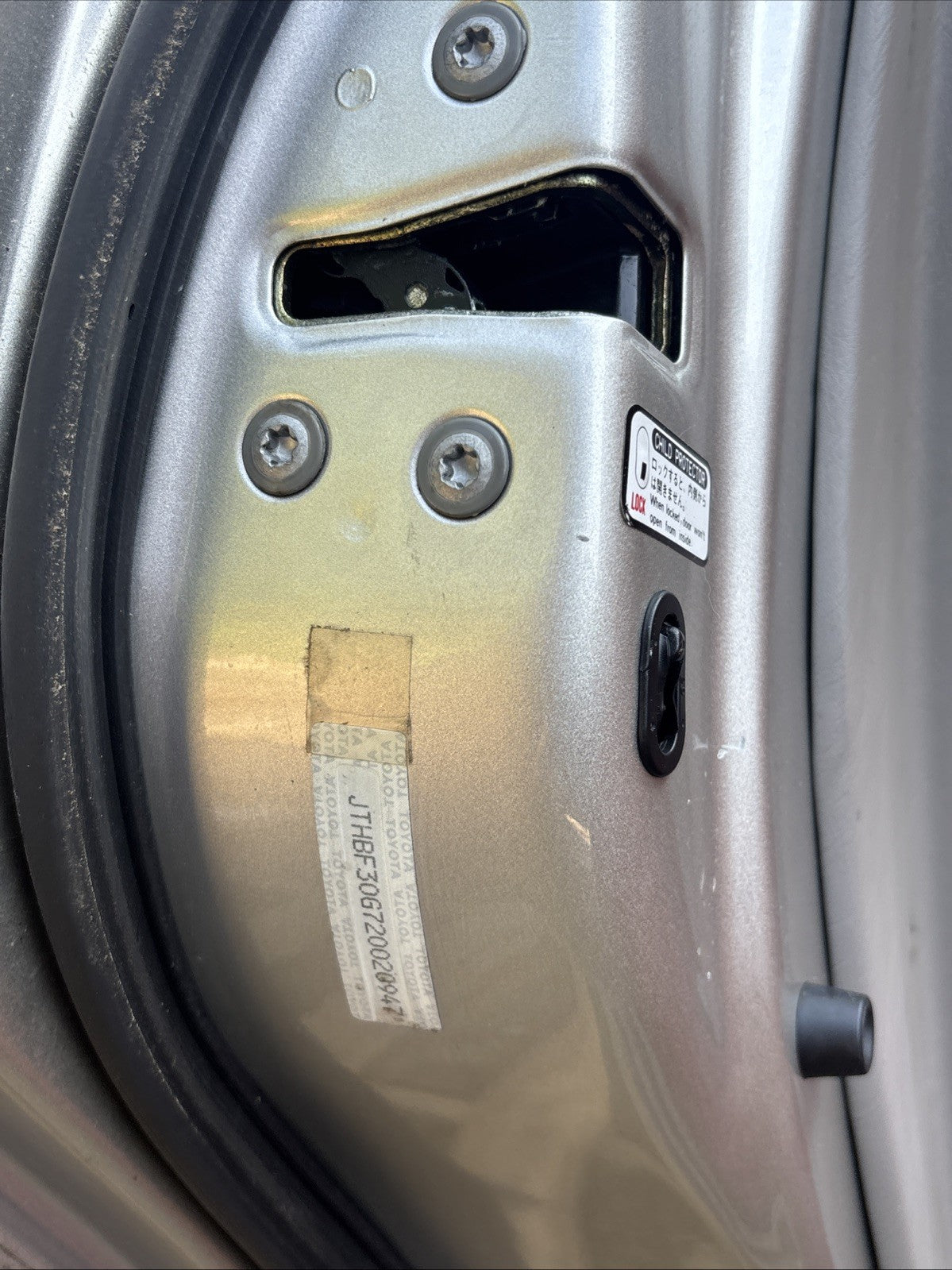 2002-2003 Lexus ES300 ES330 Carcasa de puerta trasera izquierda OEM plateada