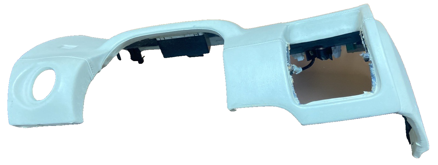01-03 LEXUS LS430 DRIVER LEFT LOWER DASH KNEE BEZEL TAN WITH SWITCH PANEL OEM