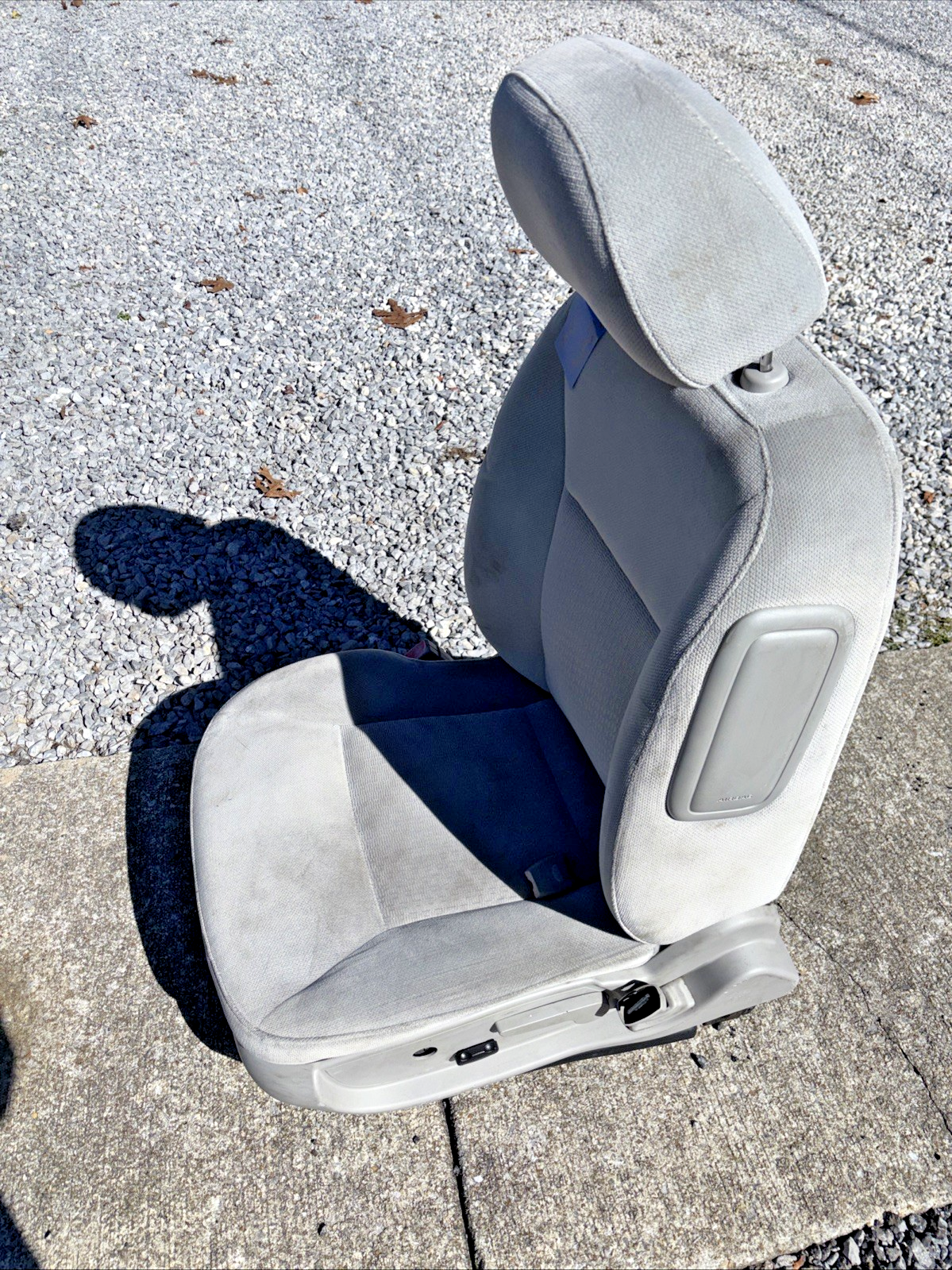2009-2016 Chevrolet Impala Front Left Driver Seat Cloth Gray OEM