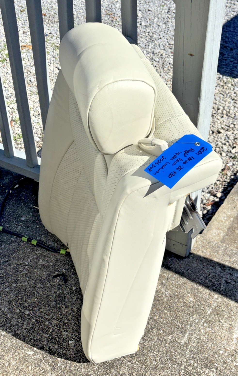 2001-2003 Lexus LS430 Rear Seat Upper Cushion Right Passenger Side Ivory OEM
