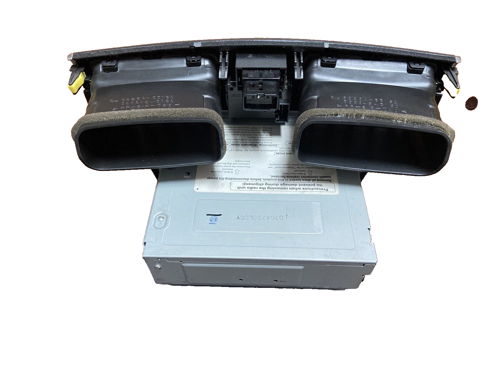 2004 Lexus ES 300 Radio Receiver And Control Face Panel With Dual Air Vents