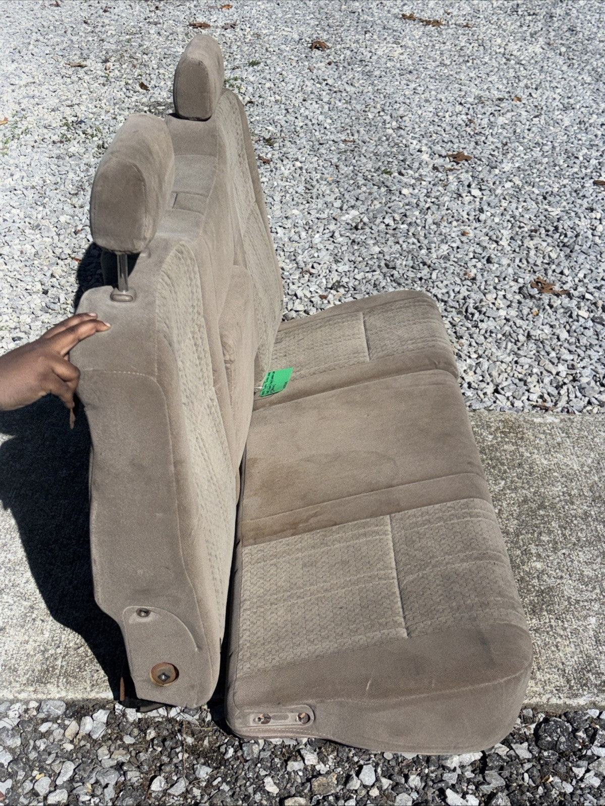 2000-2003 TOYOTA TUNDRA SR5 ACCESS CAB REAR SEAT BENCH CLOTH ASSY OEM Tan