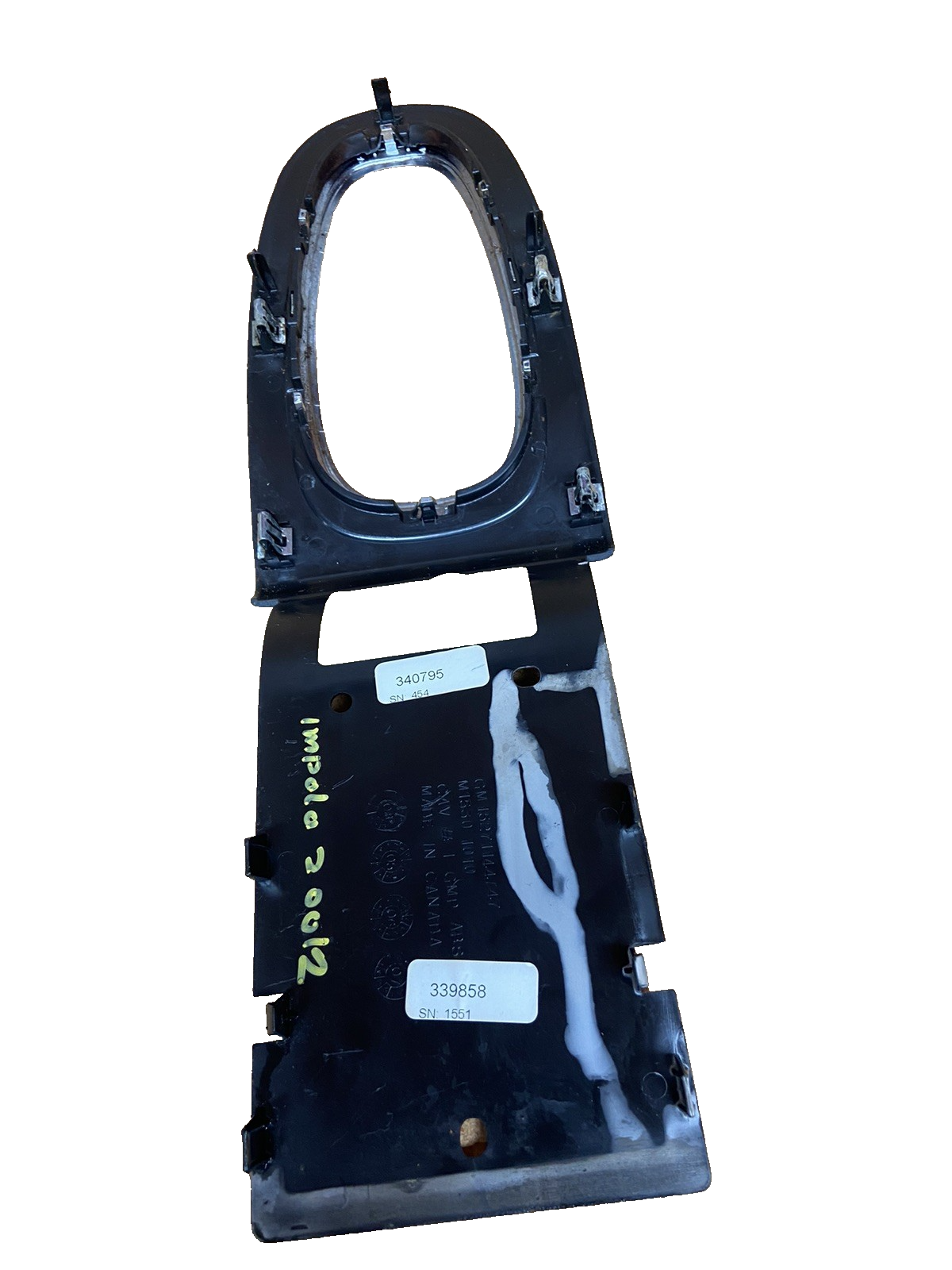 Bisel de la consola central de la palanca de cambios del Chevy Impala 2012-2016
