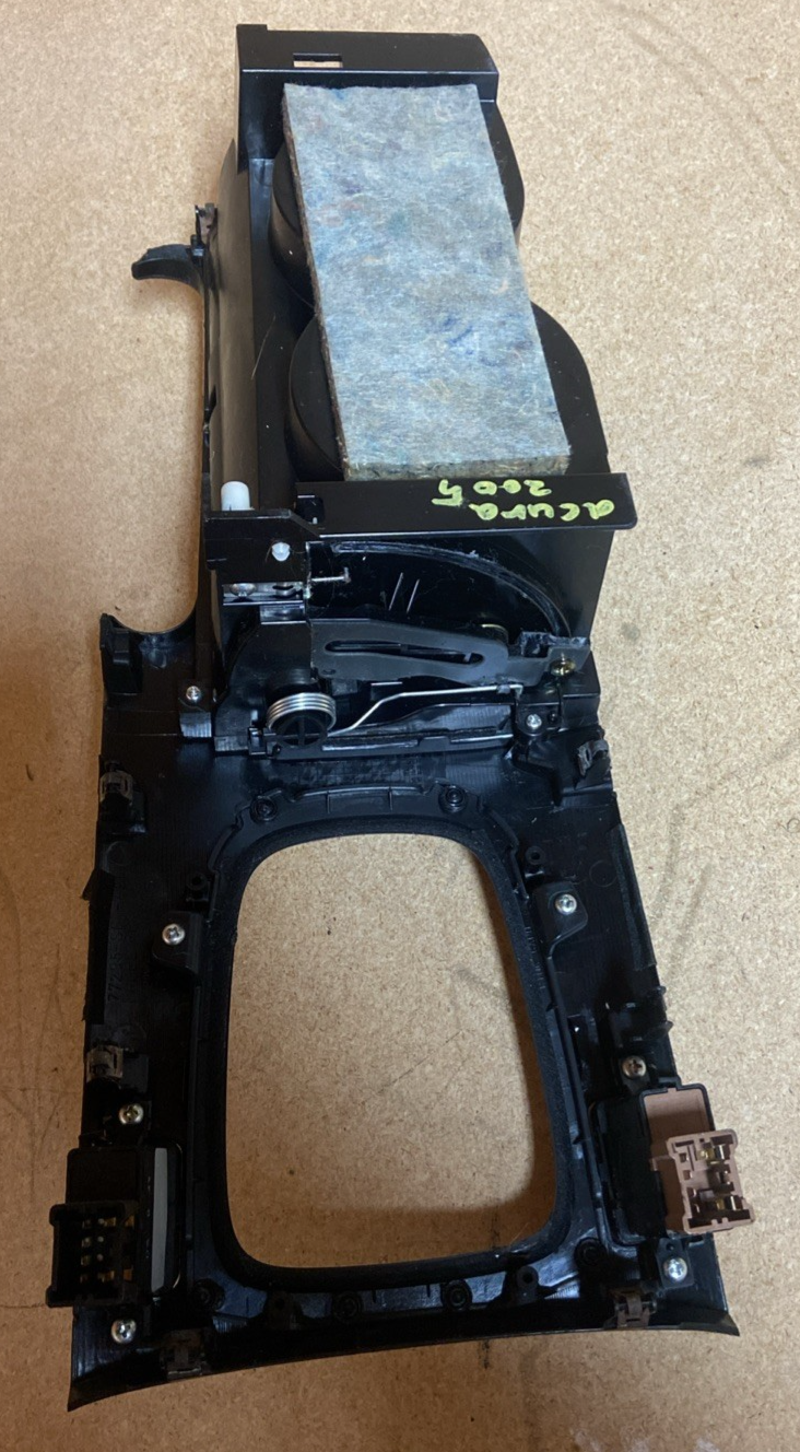 2006 Acura TSX Black Center Console Shifter Bezel And Cup Holder( Small Chip)