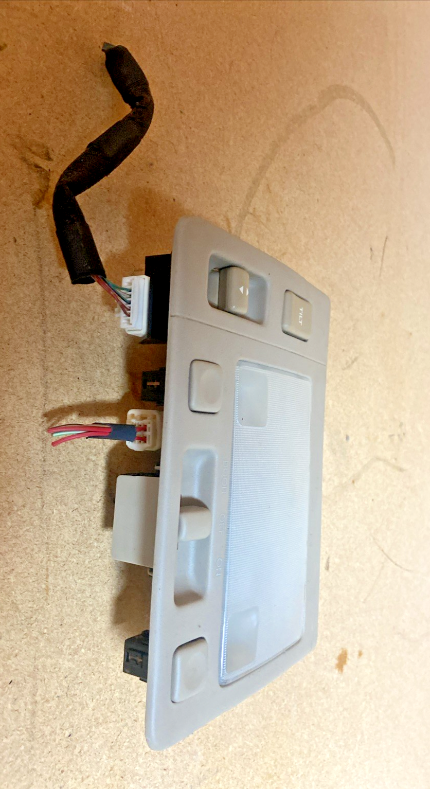 98-00 Lexus LS 400 Overhead Console w Dome Light and Sunroof Control Switches