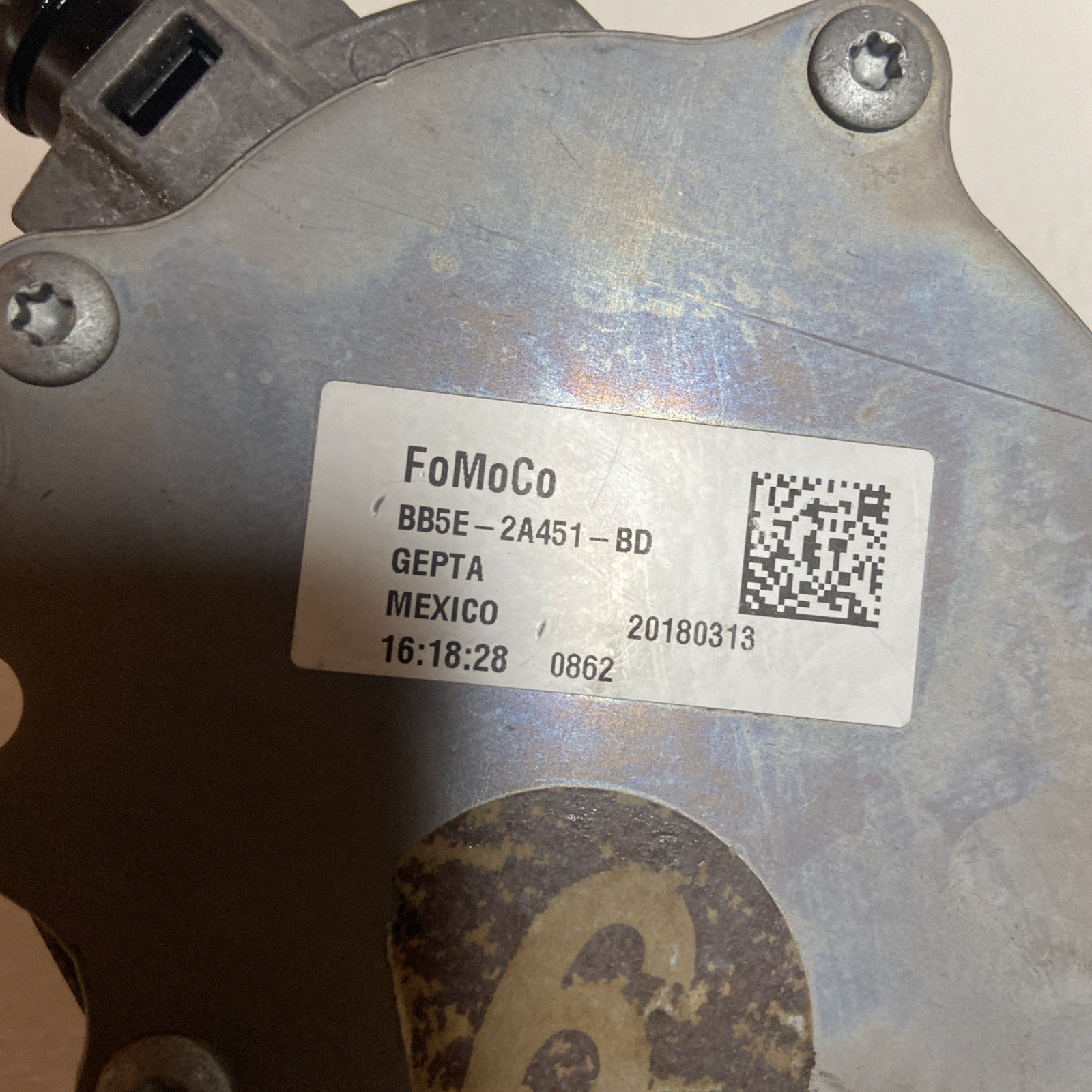 2016 Ford Fusion Power Brake Booster Vacuum Pump