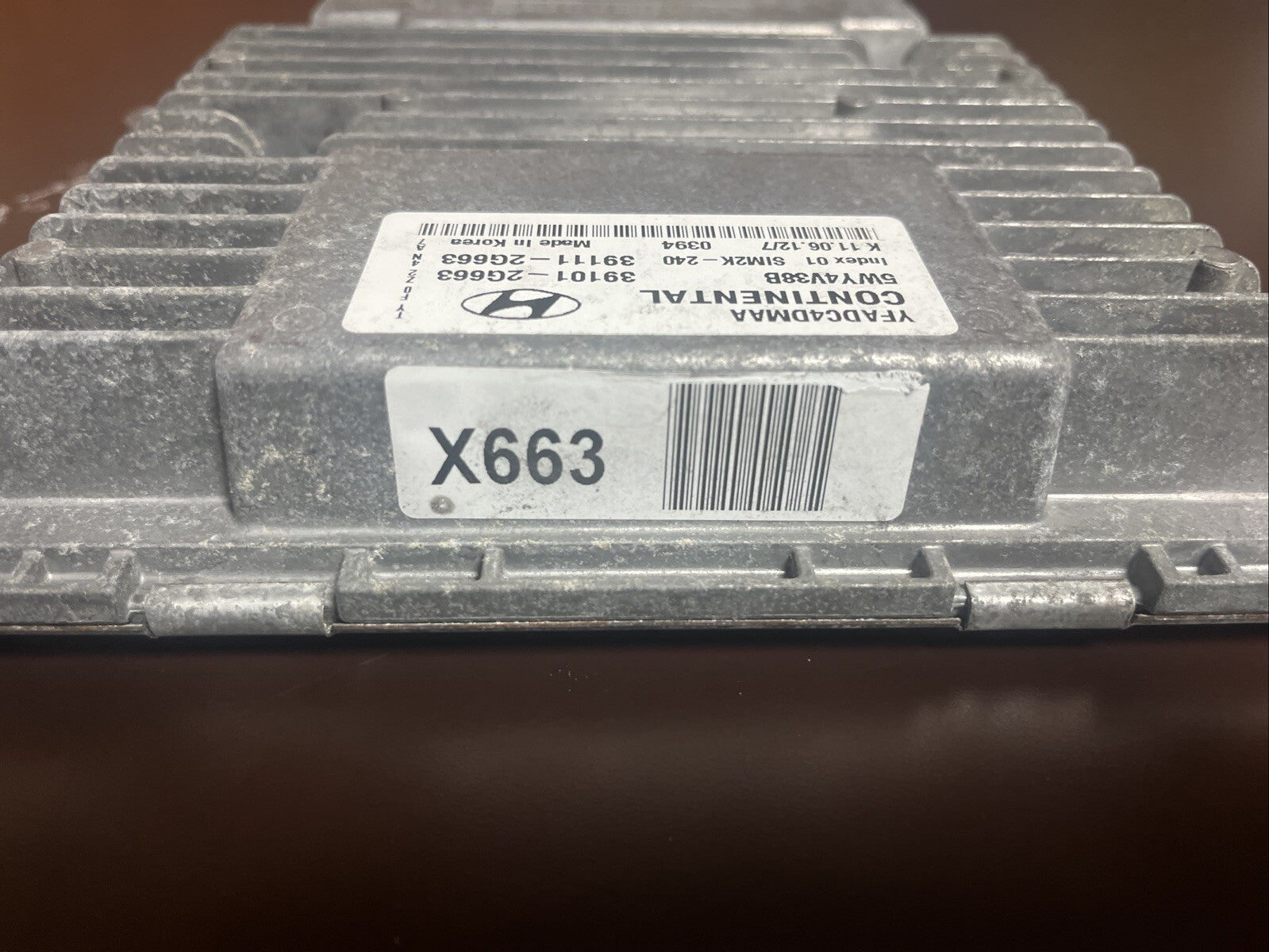 2011-14 Hyundai Sonata 2.4L ECM Engine Computer Control Module PCM 39101-2G663