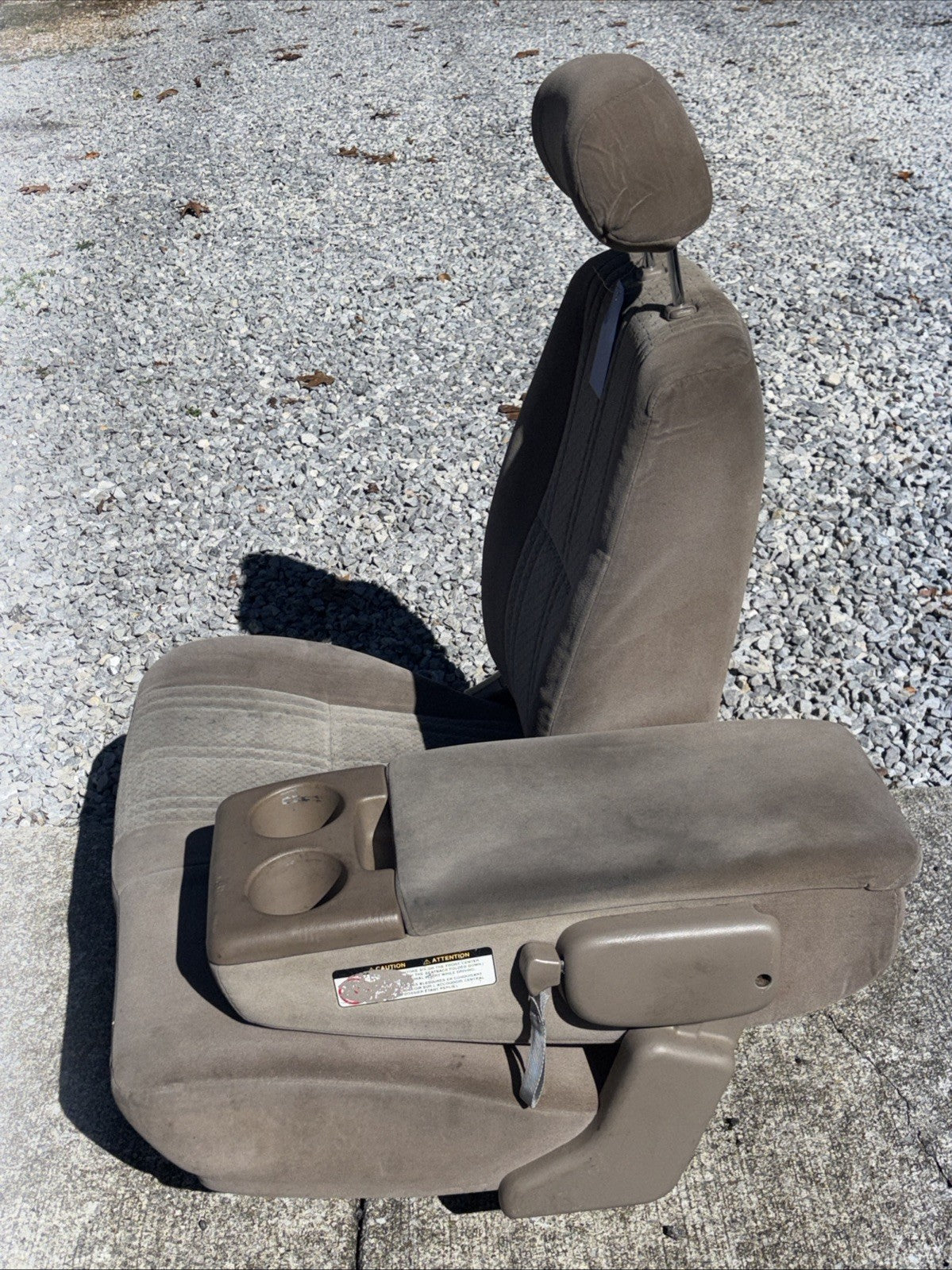 00-04 TOYOTA TUNDRA Passenger Front Seat Bench Split 60/40 Cloth Manual TAN